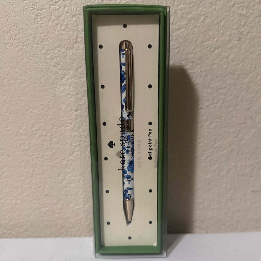 Kate Spade Peacock Floral Ballpoint Pen - Picture 2 of 5